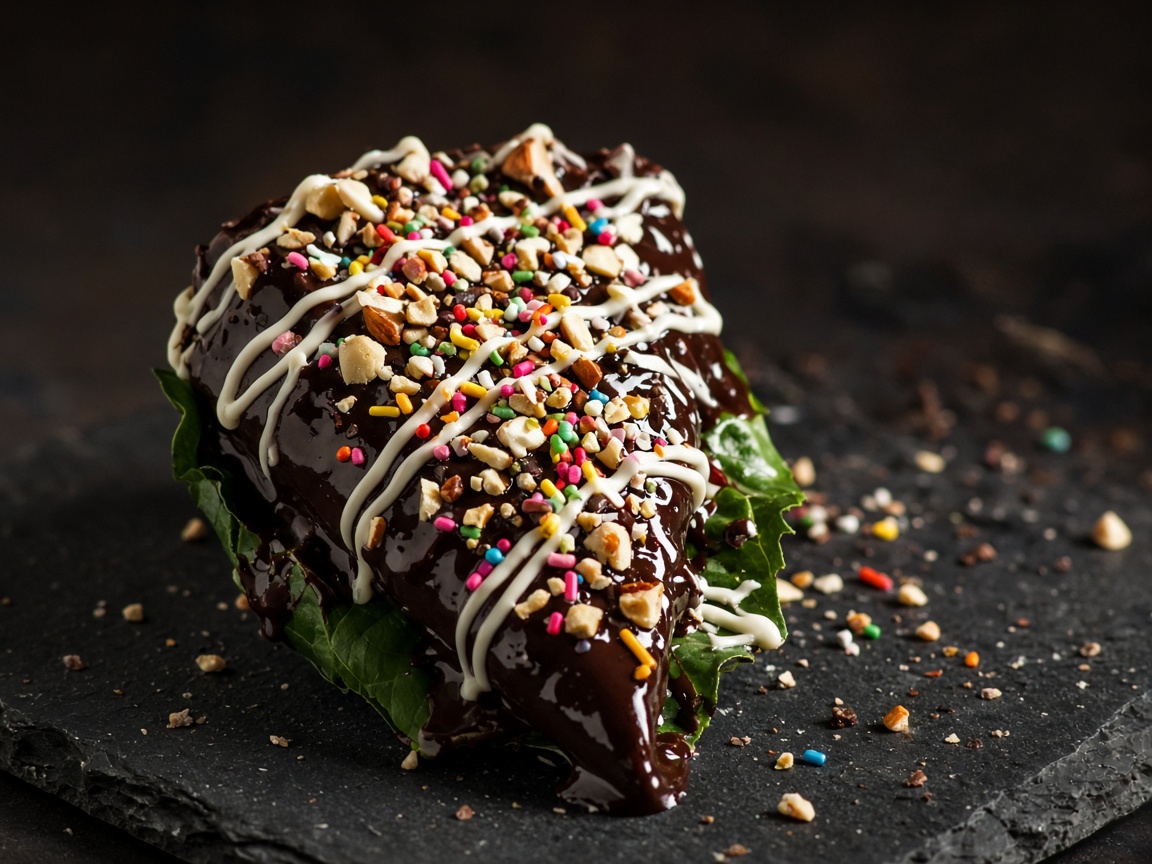 Chocolate dipped paan with sprinkles
